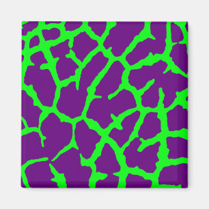 Giraffe Print Vin Lime Magnet