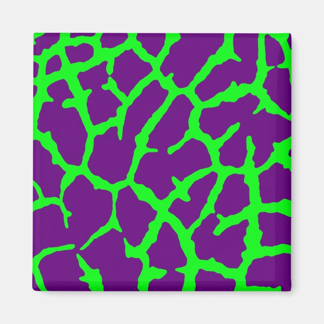 Giraffe Print Vin Lime Magnet (Framsidan)
