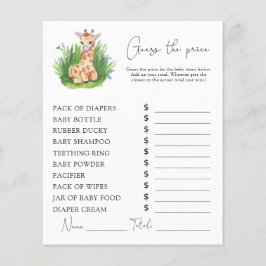 Giraffe - Prist gissningsspel