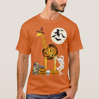 Giraffe Pumpkin Halloween Costume T Shirt