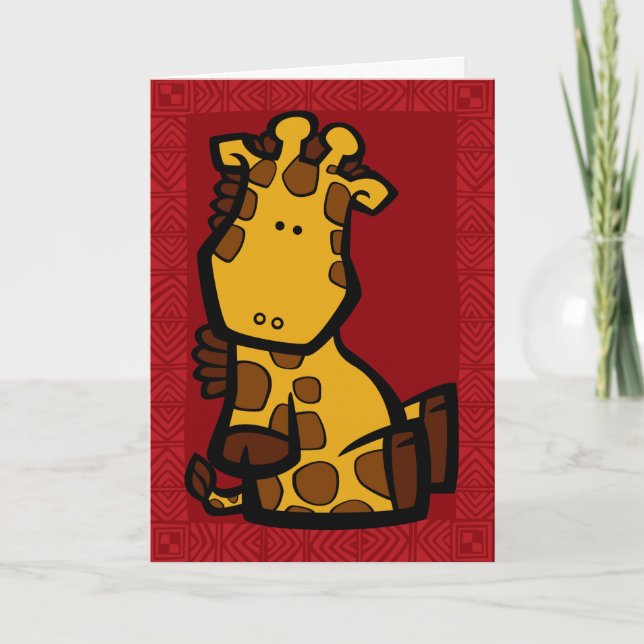 Giraffe Puzzle Greeting Card Kort (Framsida)