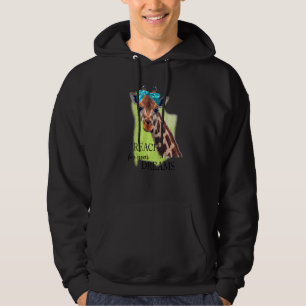 Giraffe Reach för din Dream Joke-inspiration Hoodie