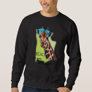 Giraffe Reach för din Dream Joke-inspiration Lång Ärmad Tröja
