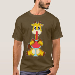 Giraffe Red vin T Shirt