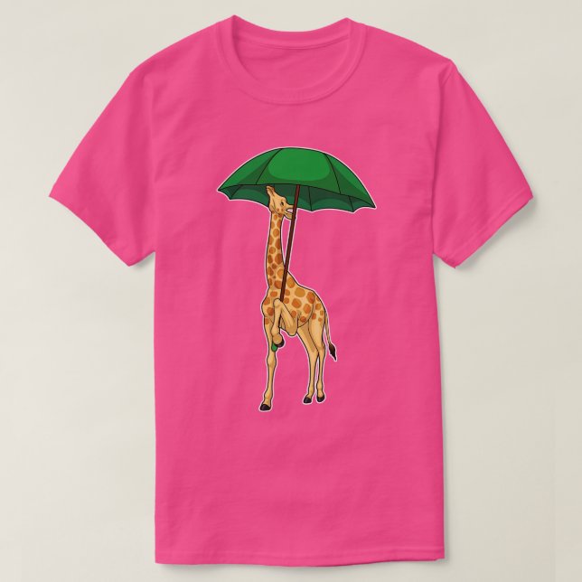 Giraffe Rining Umbrella T Shirt (Design framsida)