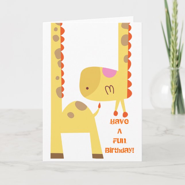 Giraffe Roligt Kort (Framsida)