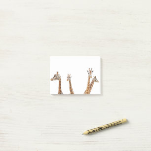 Giraffe Roligt Photo - Four Giraffe's Sitta Post-it Block