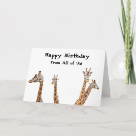 Giraffe Roligt Photo - från oss alla! Födelsedag Kort