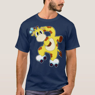 Giraffe Roller-skridskor Inline Skates T Shirt