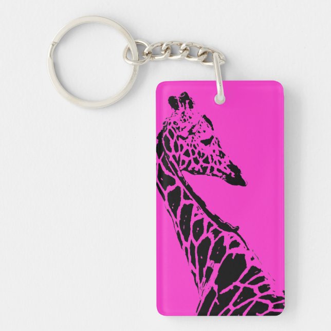 Giraffe (Rosa) Nyckelring (Framsidan)