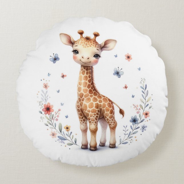Giraffe Rund Kudde (Framsidan)