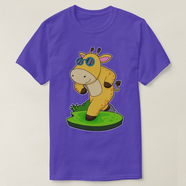 Giraffe Running Glasses T Shirt (Design framsida)