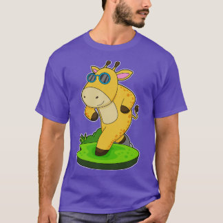 Giraffe Running Glasses T Shirt
