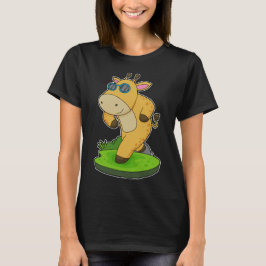 Giraffe Running Glasses T Shirt
