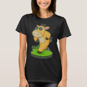 Giraffe Running Glasses T Shirt