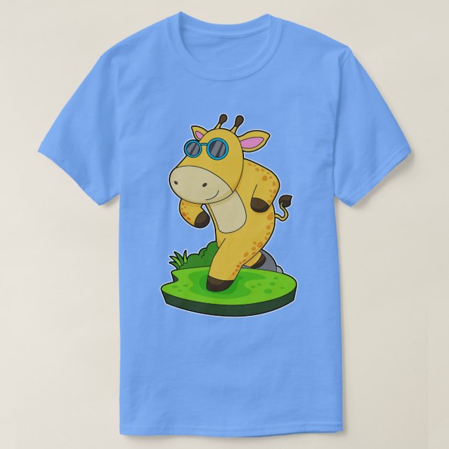 Giraffe Running Glasses T Shirt (Design framsida)