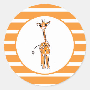 Giraffe Runt Klistermärke