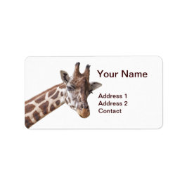 Giraffe Safari Animal Address Label Adressetikett