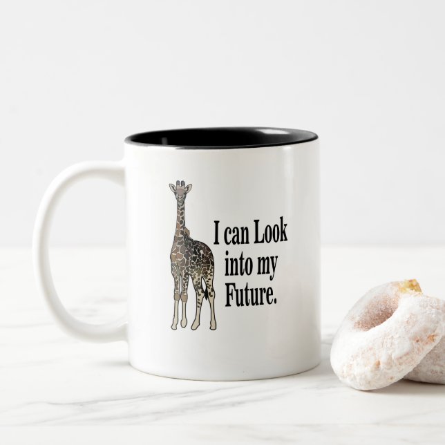 Giraffe Safari Animal Funny Birthday Två-Tonad Mugg (Med munk)