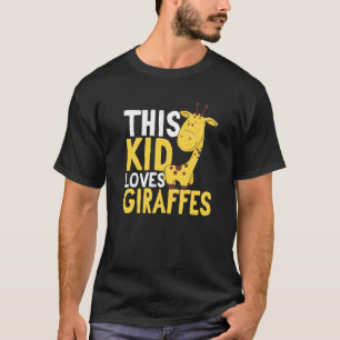 Giraffe Safari Animals Denna Kids Kärlek Giraffes T Shirt
