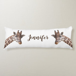 Giraffe Safari Animals Personlig Namn Kroppskudde
