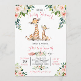 Giraffe Safari Baby Shower-inbjudan, Inbjudningar