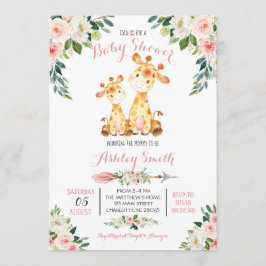 Giraffe Safari Baby Shower-inbjudan, Inbjudningar