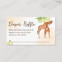 Giraffe safari babydusch, raffel tilläggskort