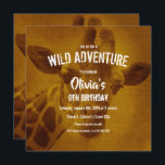 Giraffe Safari Födelsedagsfest Inbjudningar<br><div class="desc">Tid för en vild äventyr ... </div>