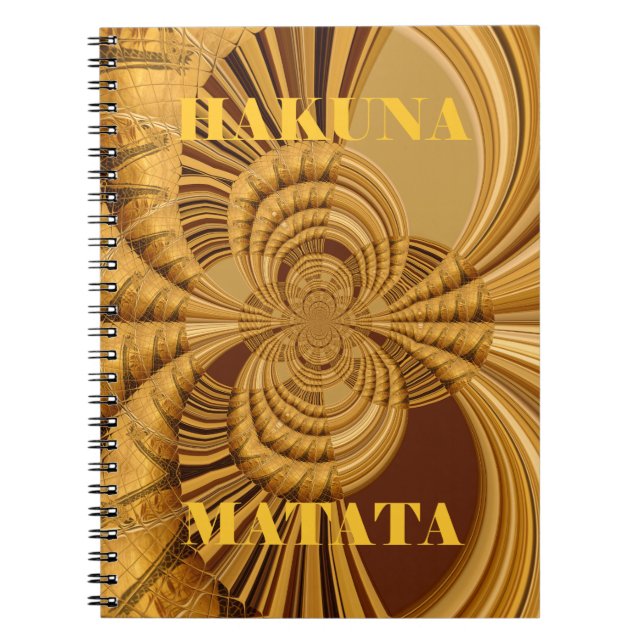 Giraffe Safari Hakuna Matata vävd souvenir art Anteckningsbok (Framsidan)