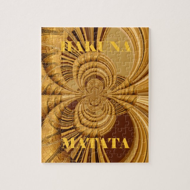 Giraffe Safari Hakuna Matata vävd souvenir art Pussel (Vertikal)