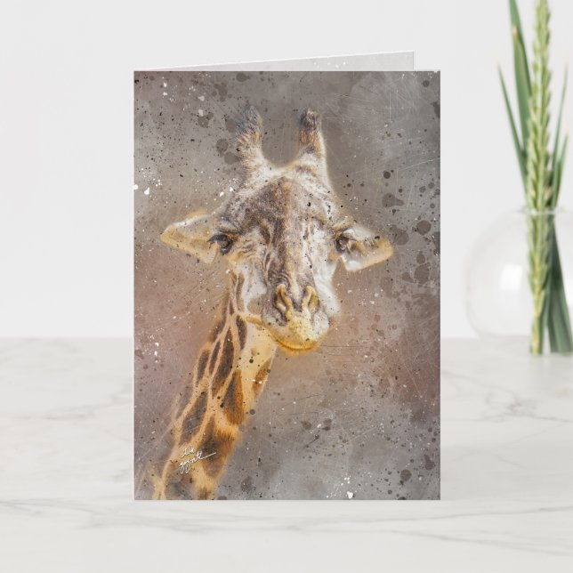 Giraffe Safari Jungle Animal All Occasion Blank Helgkort (Framsida)