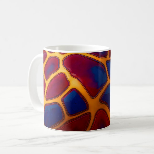 Giraffe Safari Mönster Kaffemugg (Framsida vänster)