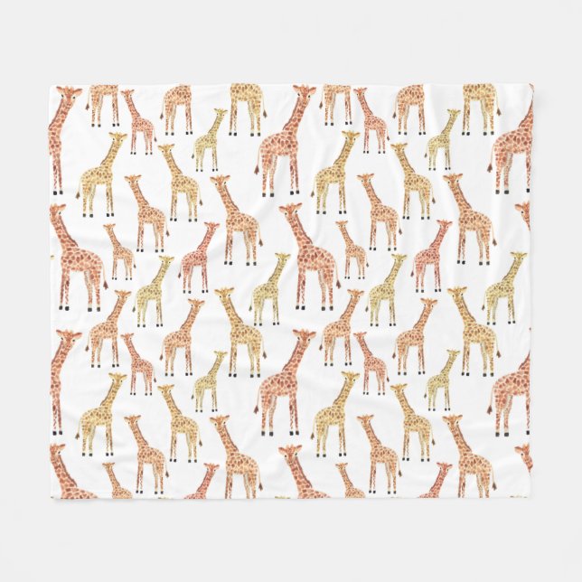 Giraffe Safari Print Fleecefilt (Framsidan (Horisontell))
