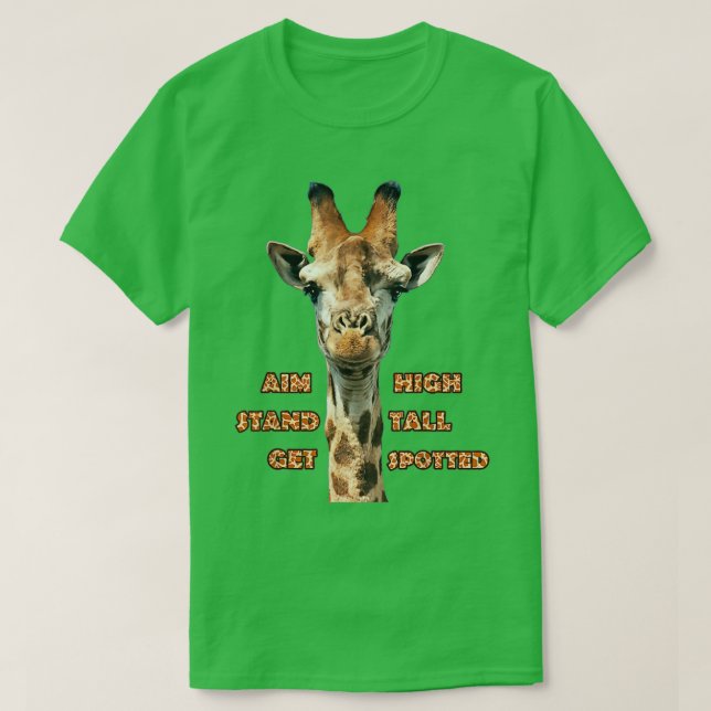 Giraffe Safari Tall Jungle Afrika Cute Gift T Shirt (Design framsida)