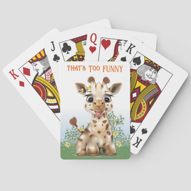 Giraffe Safari Whimsical Casinokort (Baksidan)