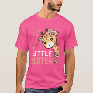 Giraffe Safari Zoo Animal Giraffe Little Sister T Shirt