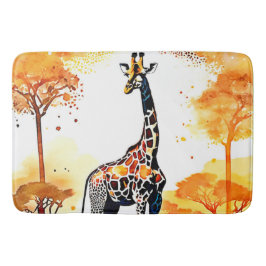 Giraffe Savannah Art Badrumsmatta