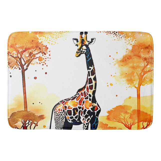 Giraffe Savannah Art Badrumsmatta (Framsidan)