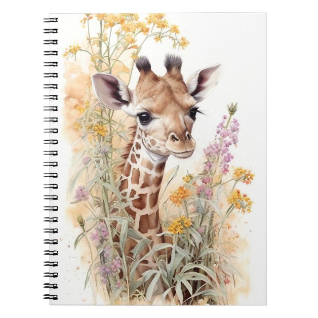 Giraffe School Office Notebook Gift Anteckningsbok (Framsidan)
