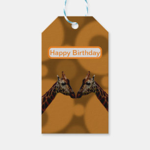 Giraffe Self Reflection Presentetikett