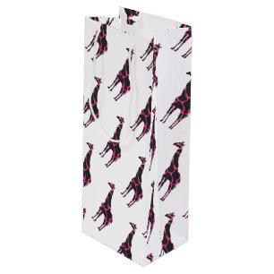 Giraffe Shock rosa och Black Silhouette