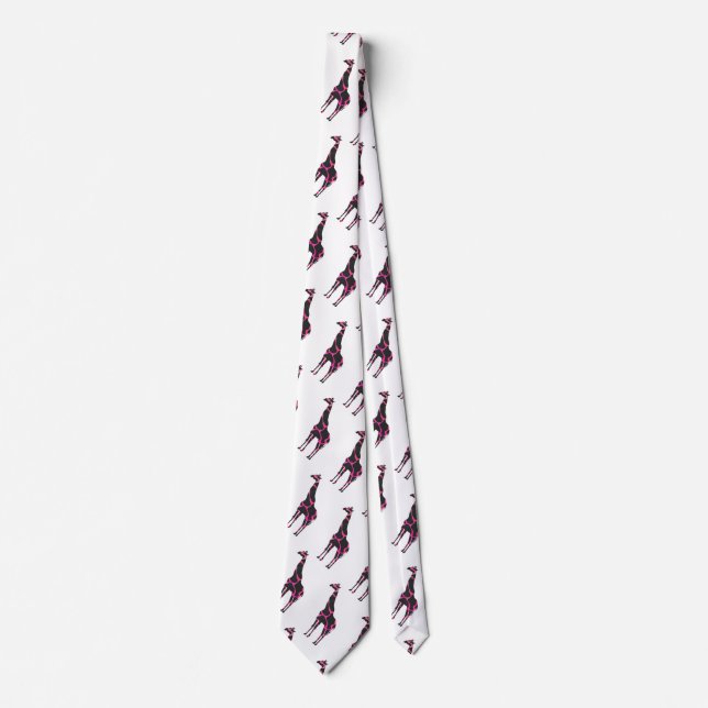 Giraffe Shock rosa och Black Silhouette Slips (Framsida)