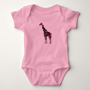 Giraffe Shock rosa och Black Silhouette Tröja