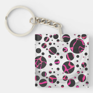 Giraffe Shock rosa och svart utskrift