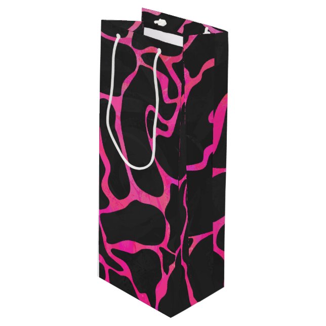 Giraffe Shock rosa och svart utskrift (Framsidan Vinklad)