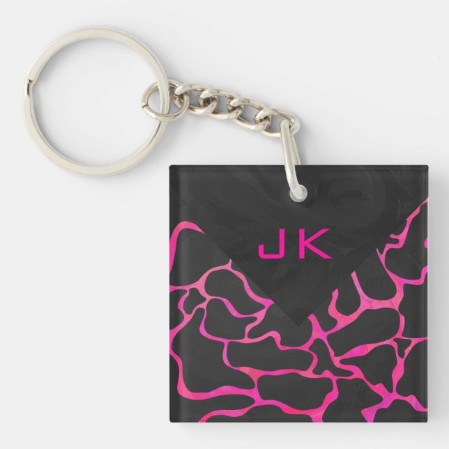 Giraffe Shock rosa och svart utskrift (Framsidan)