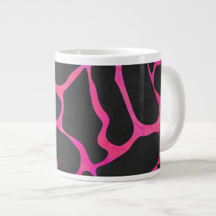 Giraffe Shock rosa och svart utskrift Jumbo Mugg