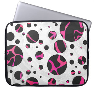 Giraffe Shock rosa och svart utskrift Laptop Fodral