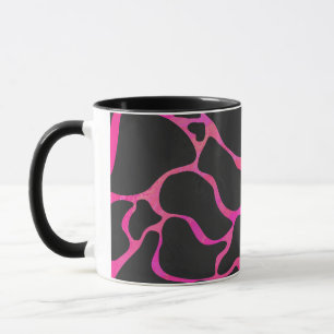 Giraffe Shock rosa och svart utskrift Mugg